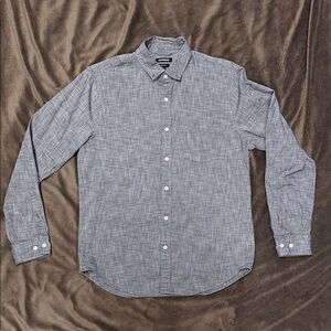 Express Men's Gray Casual Button-Down Shirt